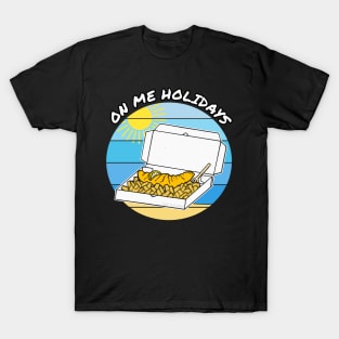 On Me Holidays, Seaside Fish And Chips, Summer T-Shirt